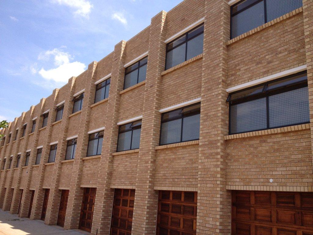 Multi-storey commercial building with aluminium windows